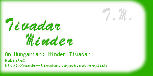 tivadar minder business card